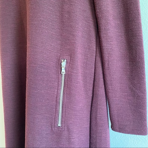 Gap Burgundy Warm Scoop Sweater Midi Dress Pockets Long Sleeve Thick - Picture 6 of 7